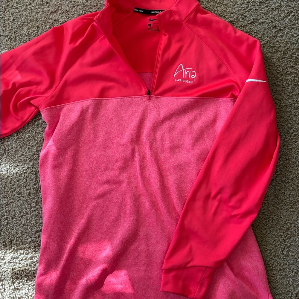 Nike Golf Bright Pink Quarter-Zip Pullover